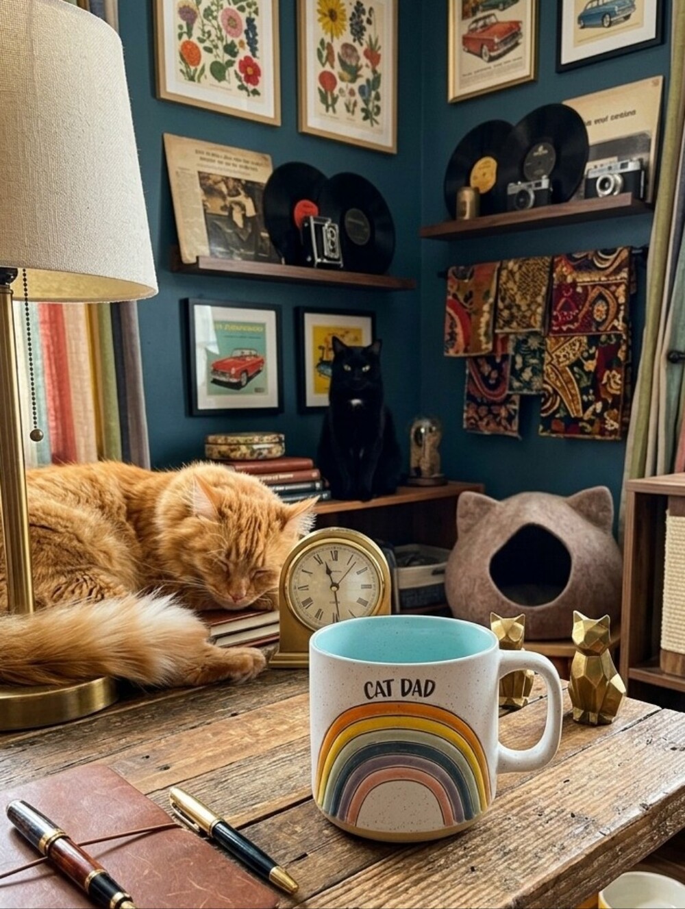 Spectrum Designz Cat Dad Rainbow Mug